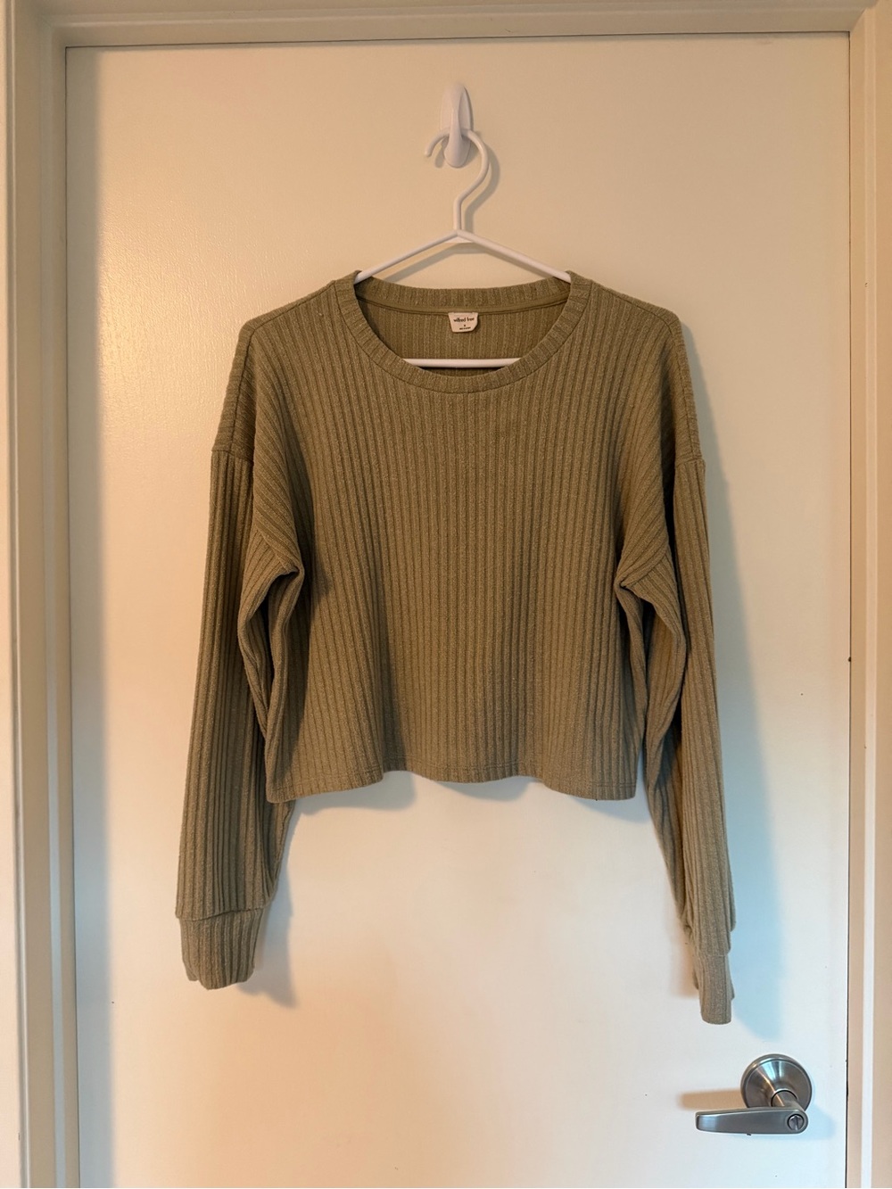 Wilfred Olive Green Ribbed Crewneck Sweater